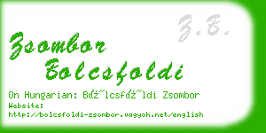 zsombor bolcsfoldi business card